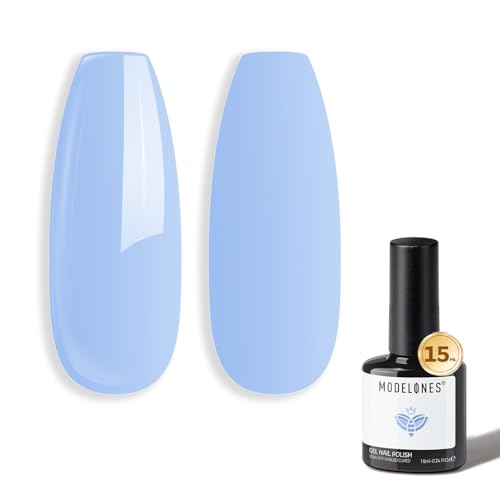 modelones Powder Blue Gel Nail Polish Ligh Blue Pastel Nail Poish