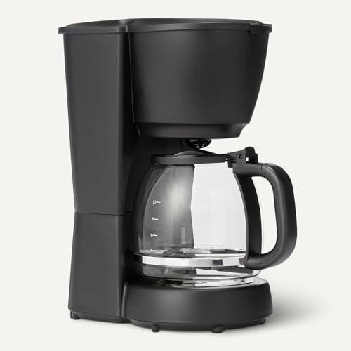 Cafetera de filtro 1000W de 1,25L con placa térmica de 29 minutos y jarra de vidrio 6