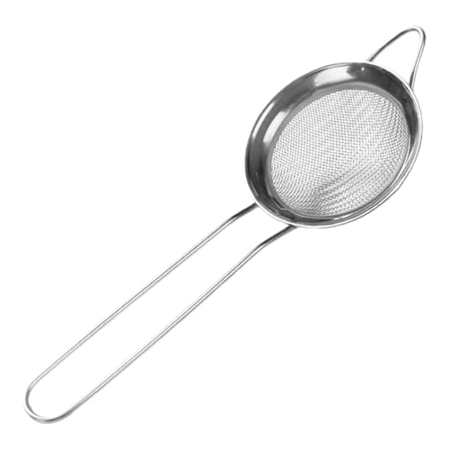 Colador de acero inoxidable,Colador de acero inoxidable - Colador de cocina de acero inoxidable,Colador de malla fina, colador de harina para alimentos, té, arroz, aceite, pasta, verduras