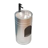 Ce lavabo à colonne dispose d'une structure monobloc fabriquée à partir de fer durable et d'acier inoxydable. Conçu avec une finition de peinture de cuisson à haute température, il offre une surface lisse et résistante à l'abrasion qui garantit la longévité et résiste à la déformation. Idéal pour les salles de bains modernes, ce lavabo élégant allie fonctionnalité et design contemporain, ce qui en fait un complément parfait à votre espace.