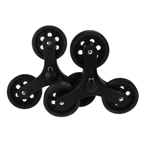 TOYANDONA 2pcs Outdoor Caster Wheels Stair Climbing Cart Wheels for Shopping Utility Cart Noiseless Swivel Casters for Easy Movement