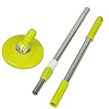 Midremer Spin Mop Pole Handle Replacement, Home Floor 360 Degrees Rotating Telescopic Replacement Handle Cleaning Tool Accessories Enhanced Thickened Version for Cleaning Home Bedroom Office (Green)