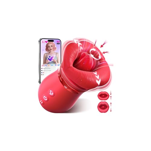 Gobeken Vibrator Sex Spielzeug für die Frau, 5IN1 Vibratorensets für Frauen Sexspielzeug Upgrade KI-App, 10 Lecken Vibration für Frauen, 3 Auto 1 Manuelle Saugen Sex Spielzeug für die Paare Sex Toys