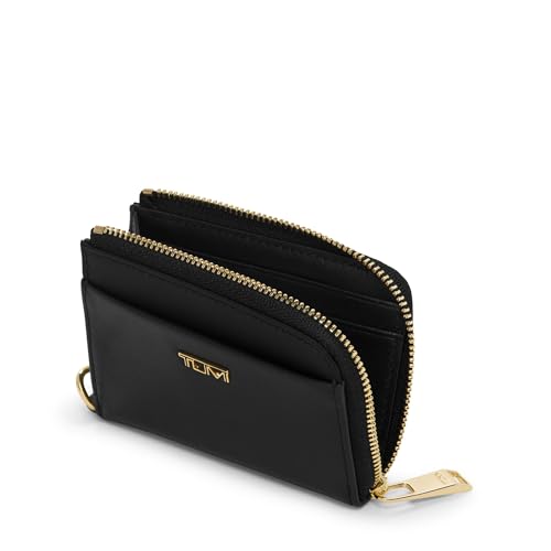 Tumi L-Zip Card Case, Black/Gold, One Size2