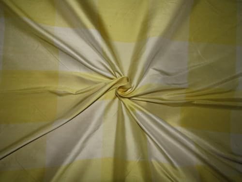 Tissu soie naturelle structuré jaune crème pour coudre une veste