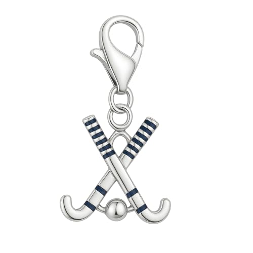Field Hockey Sports Clip on Charm Ideal for Necklaces Bracelets, Field Hockey Zipper Pull, Field Hockey Gift