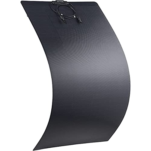 ECTIVE Monokristallin SSP Solarpanel - flexibel, 150W, flexible Solarzellen - Monokristallines Photovoltaic PV Solarmodul, Sonnenkollektor für 12V/24V Batterien, Wohnwagen, Camping, Wohnmobil, Boot