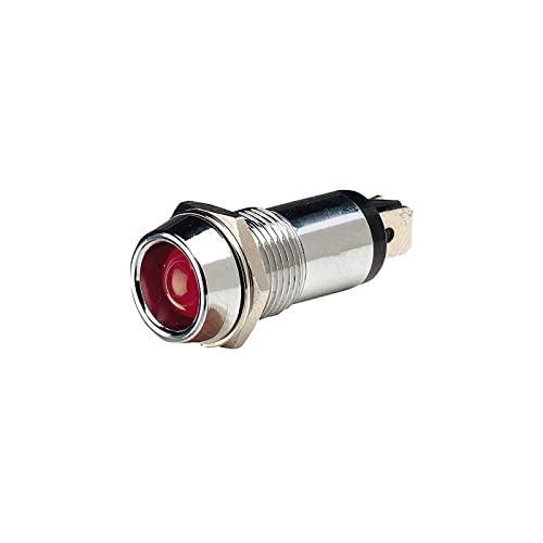 Narva 62092BL 12V LED Chrome Pilot Lamp, Red