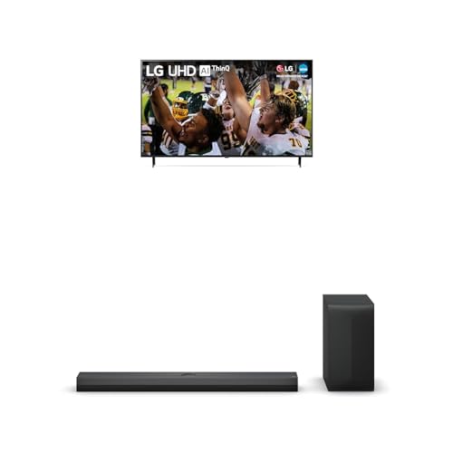 Image of LG 55-Inch Class UR9000 Series Alexa Built-in 4K Smart TV (3840 x 2160),Bluetooth, Wi-Fi, USB, Ethernet, HDMI 60Hz Refresh Rate, AI-Powered 4K,LG 3.1.1 ch. Sound Bar with Dolby Atmos