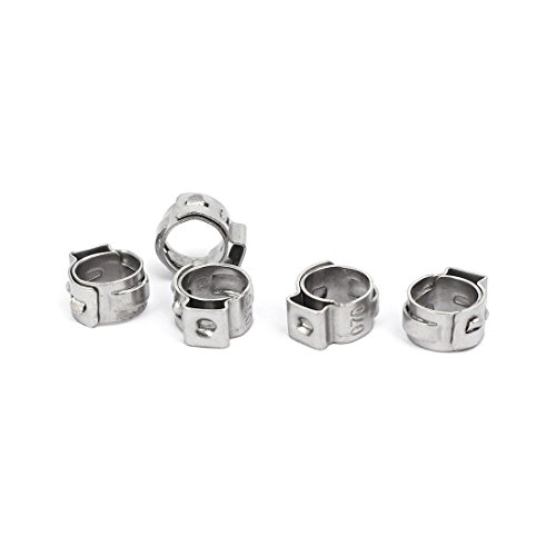Aexit 5.8mm-7mm 304 Clamps Stainless Steel Adjustable Cable Pipe Tight Hose Strap Clamps Clamps 5pcs