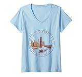 Photo Gallery donna illinois vintage state 1818 - camicia chicago river skyline boat maglietta con collo a v Photo Gallery donna illinois vintage state 1818 - camicia chicago river skyline boat maglietta con collo a v