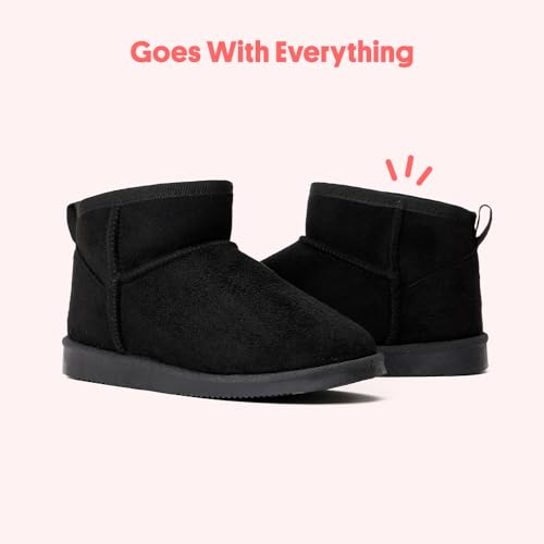 Image of FabKids Girls' Warm Fleece Lined Platform Snow Boots Non-Slip Ankle Winter Boots