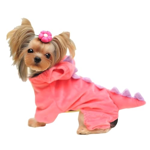 NACOCO Dog Dinosaur Design Costume Pink Pet Clothes for Medium & Large Dog (Pink,XS)