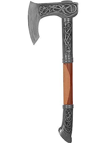 Funidelia | Hacha Assassin'S Creed Valhalla para Hombre y Mujer Nórdico, Valkiria, Bárbaro, Vikings - Accesorios para Adultos, Accesorio para Disfraz - Marrón