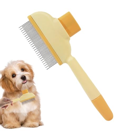 Pettine districante per cani, pettine districante per gatti, rimozione nodi dei opachi con denti in metallo lunghi e corti, accessori per animali domestici per gatti, cani, razze a corto e
