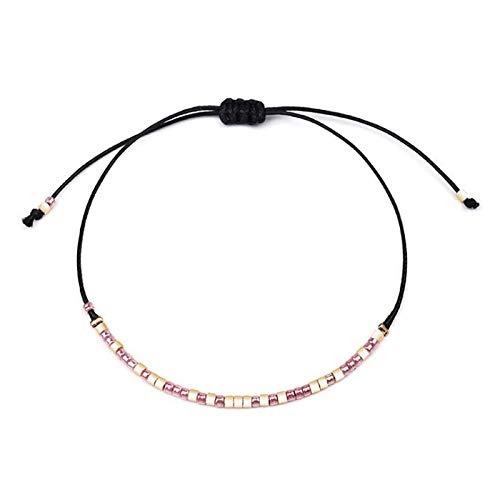 Cavigliere Perline Braccialetto alla Caviglia Gioielli Piede Intrecciato a Mano per Le Donne Accessori Cavigliera da Spiaggia Estiva Cavigliere da Donna (Color : G)
