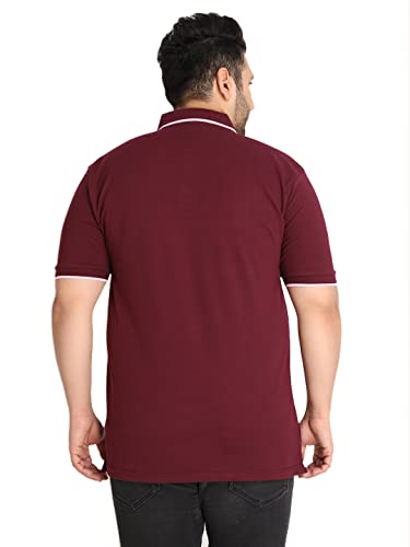 Image of CHKOKKO Men's Pluse Size Polo Cotton Regular Fit Half Sleeves T-Shirt