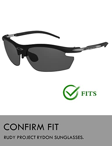 Image of Raydi Polycarbonate Replacement Lenses & Rubber Kits for Rudy Project Rydon Sunglasses - Trail Blue Mirror - Polarized