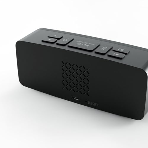 Réveil numérique noir au design moderne et unique avec affichage LED - 3