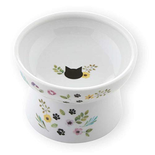 Necoichi Raised Cat Food Bowl, Stress Free, Backflow Prevention, Dishwasher and Microwave Safe, Made to EC & ECC European Standard (Botanical Garden Limited Edition) Necoichi Raised Cat Food Bowl, Stress Free, Backflow Prevention, Dishwasher and Microwave Safe, Made to EC & ECC European Standard (Botanical Garden Limited Edition)