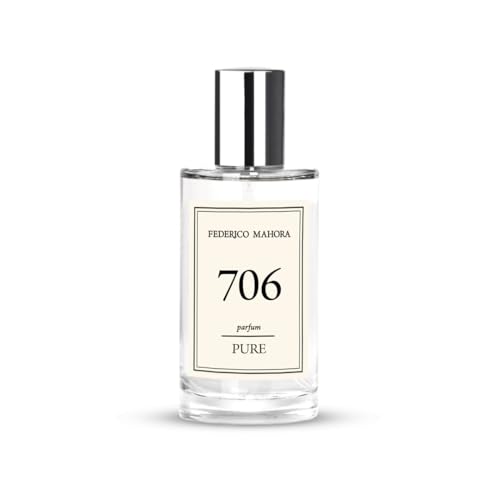 Pure 706 Parfum Femme 50 ml | Bergamote et Feuilles de Violette | Pêche, Rose et Narcisse | Vétiver, Santal et Musc | Parfum Floral Romantique 20%