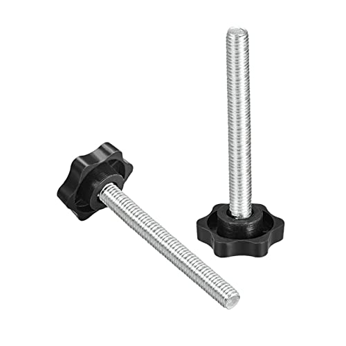 TA-VIGOR 3Pcs M8 x 70mm Plum Hex Shaped Clamping Screw Knob, 38mm Dia Plastic Head Clamping Knob Handle Male Thread Thumb Screw - Image 3