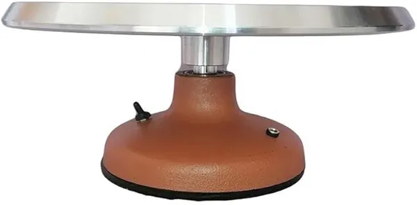 Electric Cake Turntable Aluminum Alloy Electric Frosting Turntable Beginner-Friendly Auto-Rotating Cake Decorating Stand