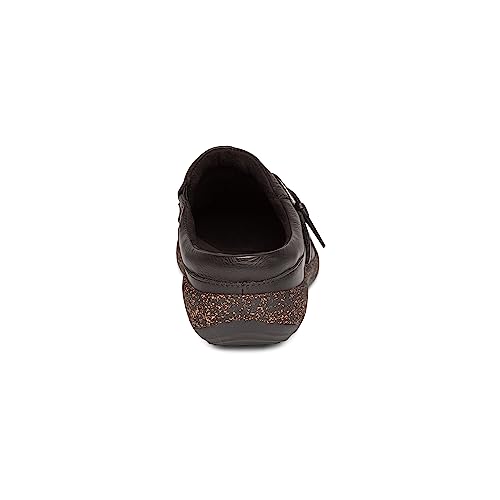 Image of Aetrex Libby Orthopedic Arch Support Comfort Leather Clogs for Women - Lightweight UltraSKY EVA Cork Footbed Arch Support Womens Clogs