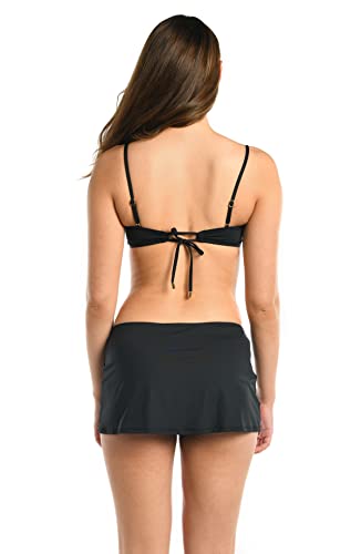 La Blanca Women's Island Goddess Asymmetrical Skirted Swimsuit Bottom, Black, 6 #TOP3