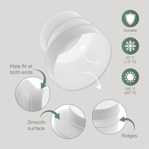 Vent Systems Ø125 mm auf Ø100 mm Reduzierstück – Weißer ABS Kunststoff Kanaladapter – Robuster Rohrverbinder für Lüftungsanlagen – Für Wand Decke Luftkanal – Innen Außen Belüftungssystem