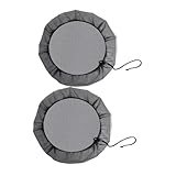 jojofuny 2 Stück Regentonnengitter Netzabdeckung 97cm Schwarz Polyester Schutzhülle mit Kordelzug für Garten und Terrasse Feinmaschiges Regeneimer Netz gegen Blätter und Insekten