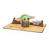 Lovepop Star Wars™ The Mandalorian™ The Child Pop Up Card, 5x7-3D Greeting Card, Father's Day Card, Baby Yoda Like Creature, Card for Husband, Birthday Card for Kids