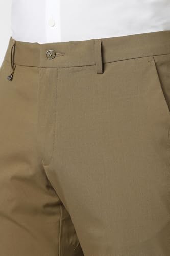 Image of Van Heusen Men's Mid Rise Slim Fit Premium Formal Trousers | Superior Comfort | Auto-Flex Waist Band | Soft Touch