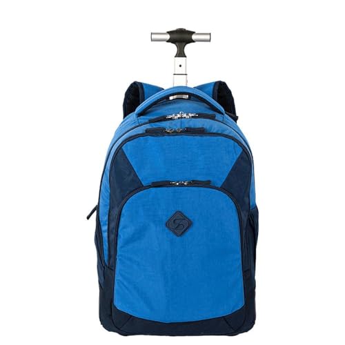 Mochila Escolar Sestini Rolling 2 Double com 2 Compartimentos, Azul