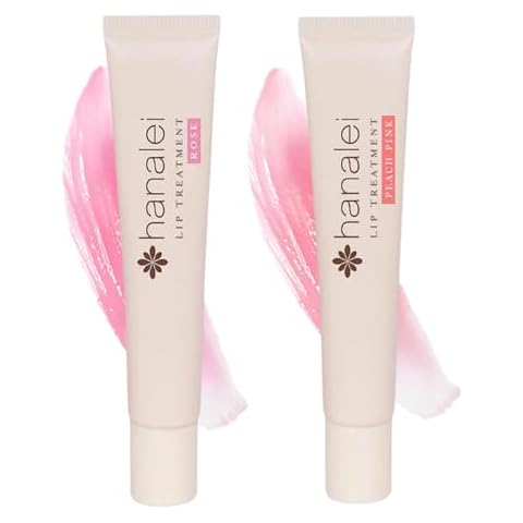 Hanalei Lip Treatment Bundle (Peach Pink and Rose) | Made with Kukui Oil, Shea Butter, Agave, and Grapeseed Oil, Soothe Dry Lips (Cruelty free, Paraben free) Cover