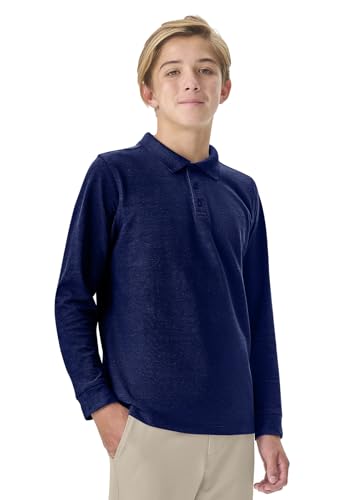 Image of Classroom School Uniforms Big Kid Long Sleeve Pique Polo CR835Y