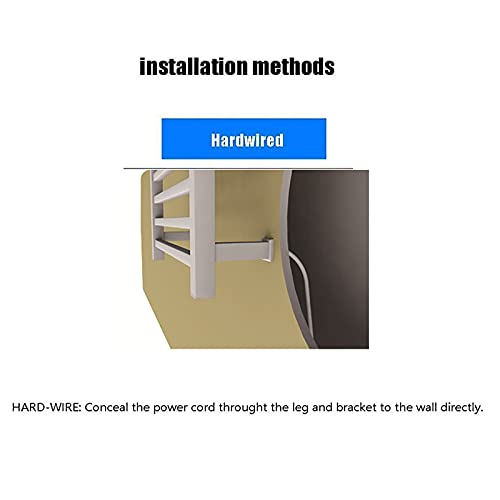 Toallero eléctrico de pared en acero inoxidable 304 cromado con 4 barras 58W 8