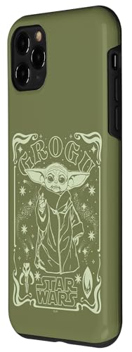 Coque iPhone 11 Pro Mandalorian Grogu Tarot Star Wars vert rigide - 2
