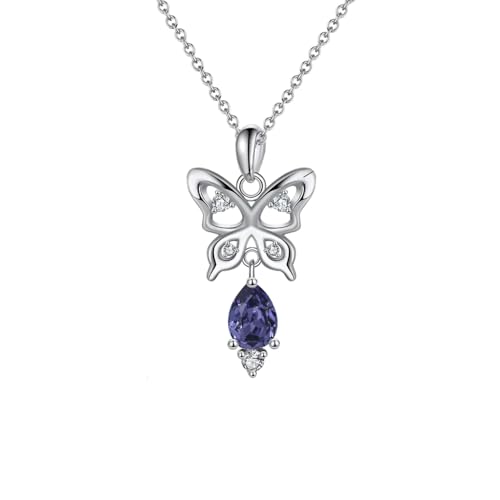 Image of 925 Sterling Silver Cubic Zirconia Animal Crystal Chain Pendant Necklace | Lovely Gift for Women and Girls, Gift for Her