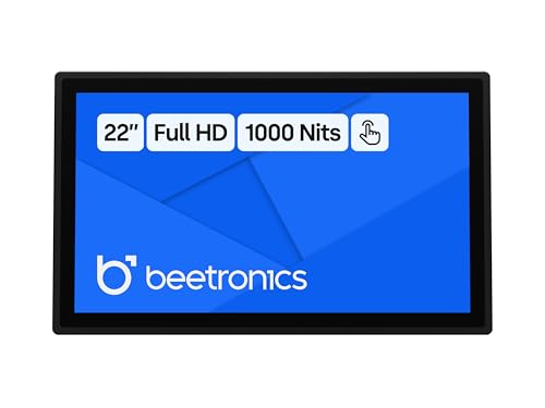Image of Beetronics 22 Inch High Brightness Touchscreen Monitor | Full HD 1080p | IP66 Waterproof & Dustproof | Industrial Sunlight Readable Outdoor Display for PC, Mac, Linux | 22HB9M /U1