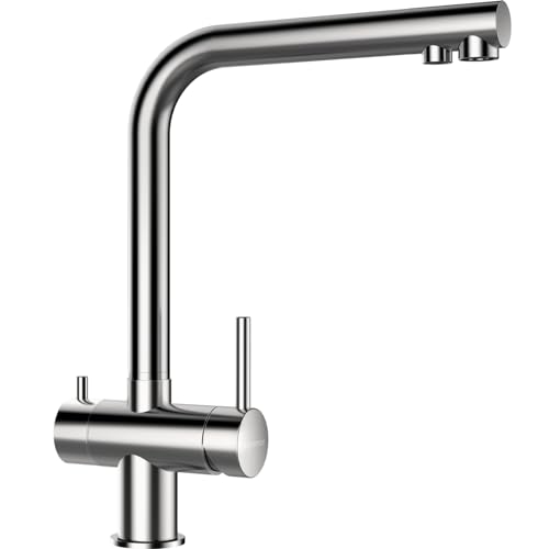 SCHOCK | Miscelatore Vitus Tre Vie per Acqua Filtrata con Canna Interna Separata, Acciaio Inox Massiccio, h350mm