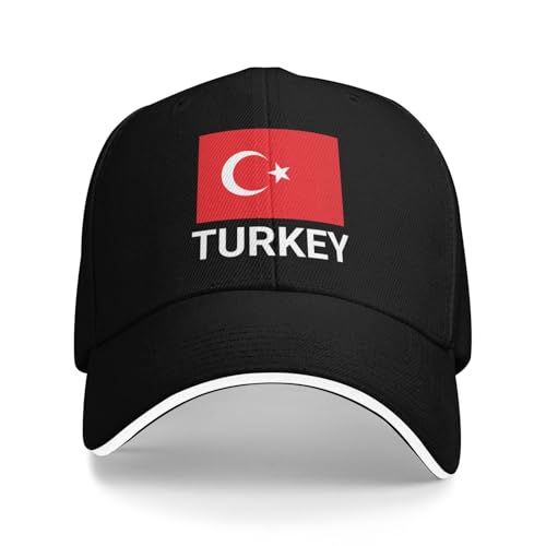Support Turkey Flag Hat Turks Caps for Men Women I Stand with Turkey Baseball Cap Trucker Hats Black