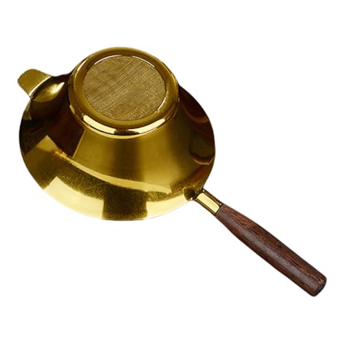 Colador para té, infusor de filtro de té de metal, difusor de malla fina con mango de madera, utensilios de cocina tipo olla para café, jugo, teteras, tazas, restaurante, camping
