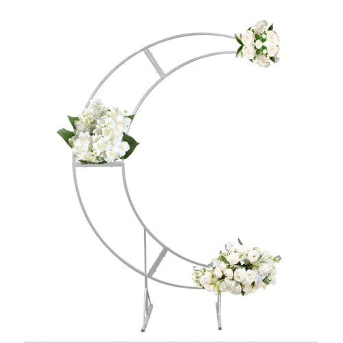 Supporto per arco nuziale in metallo con luna crescente – Cornice curva a palloncino per matrimoni, compleanni e anniversari