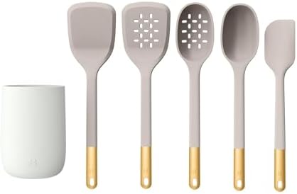 Beautiful 6-Piece Kitchen Utensils Set with Silicone Spatula, Tur...