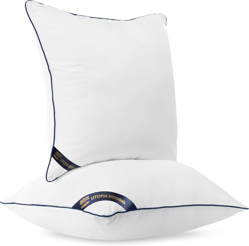 Utopia Bedding Cuscini, Imbottitura per Letto e Come Cuscino decorativi, cuscino per divano, cuscini decorativi (2, Bianco, 45x45 cm) - Immagine 3