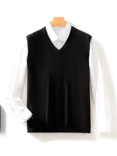 Men's V Neck Solid Casual Sleeveless Merino Wool Sweater Pullover Vest Tank Tops3