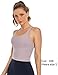 HeyNuts Longline Zeal Sports Bras for Women, Medium Impact Wirefree Yoga Bras Padded Workout Tank Tops Crisscross Back Crop Tops Violet Verbena XL