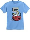 TeeStars - 5th Birthday 5 Year Old Boy Race Car Party Toddler Kids T-Shirt 5/6 California Blue