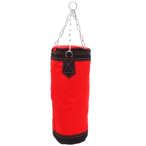 EXHUMKY Saco de Boxeo Vacío de Piel PU Resistente y Bolsa de Entrenamiento para Karate y Fitness con Cadena de Duradera Saco de Entrenamiento Funcional para Ejercicios Físicos